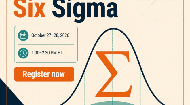 Upcoming Training – Lean Six Sigma