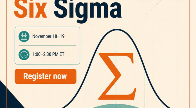 Upcoming Training – Lean Six Sigma
